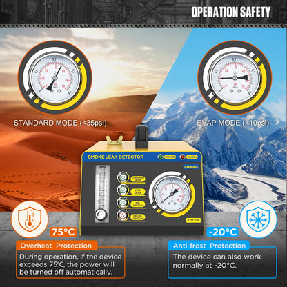 AUTOOL SDT208 Automotive Fuel leakage Diagnostic Tester 2 MODES Car Conduit PIPE System Leakage Tester