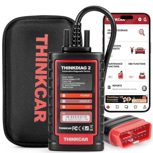 THINKCAR ThinkDiag 2 Thinkdiag2 ALL Software 1 Year Free Update Diagnostic tool Supports CAN FD DoIP, ECU Coding Active Test 15 Reset Function