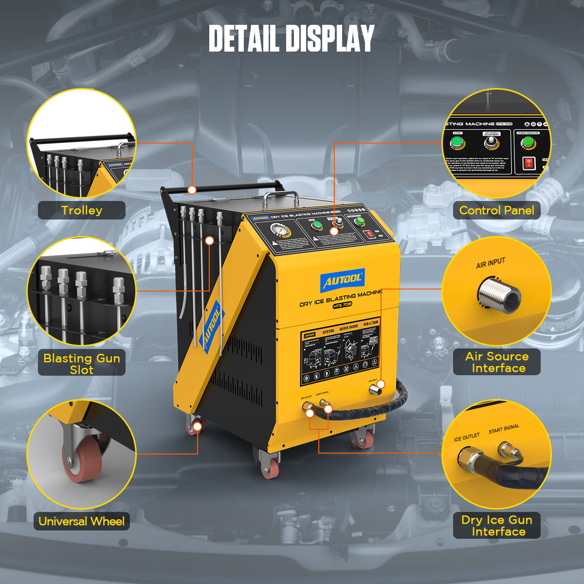 AUTOOL HTS708 Dry Ice Blasting Cleaning Machine