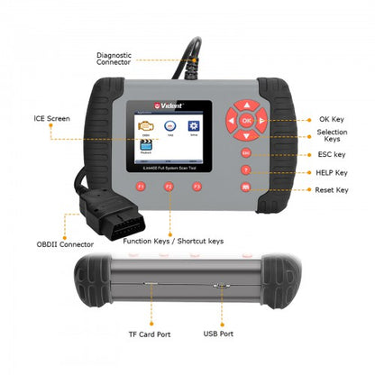 VIDENT iLink400 TOYOTA LEXUS SCION Full System OE-Level OBD2 Scan Tool ABS SRS