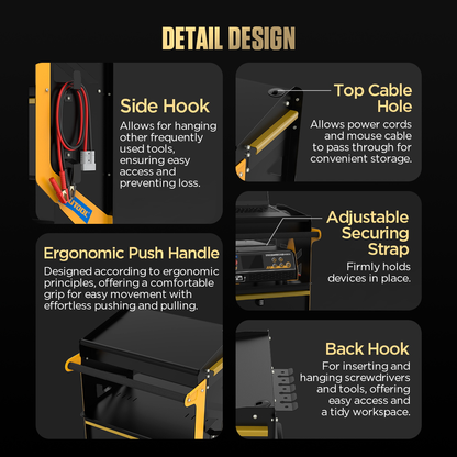 AUTOOL T25 Mechanic Tool Cart with Wheels Utility Cart