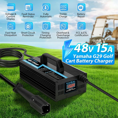 36 Volt Golf Cart Battery Charger for EZGO Yamaha Club Car Golf Carts, 18 Amp 36V Golf Cart Charger 36 Volt EZ GO Club Car Charger, Trickle Charge,5-7 Hours Full Charge,16FT Cord for Lead Acid Battery