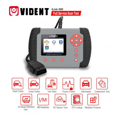 VIDENT iLink400 TOYOTA LEXUS SCION Full System OE-Level OBD2 Scan Tool ABS SRS