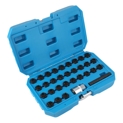MRCARTOOL 32PCS Locking Wheel Nut Removal Tool for Benz