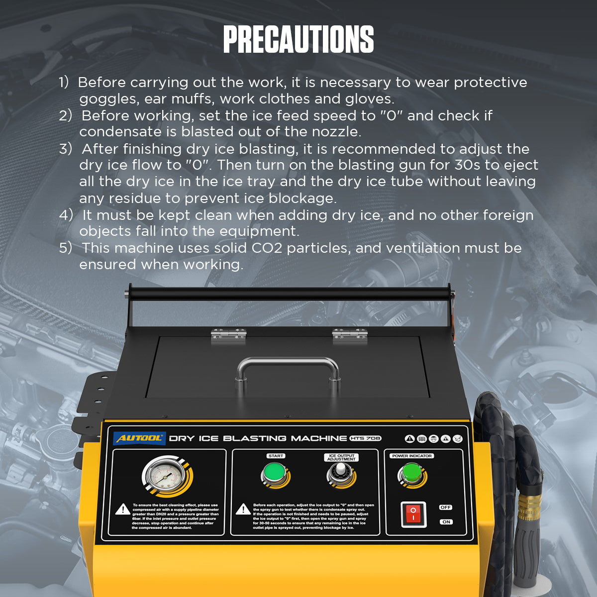 AUTOOL HTS708 Dry Ice Blasting Cleaning Machine
