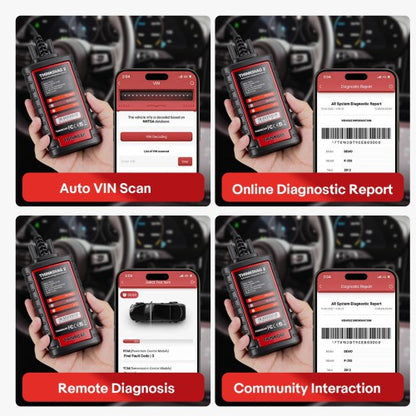 THINKCAR ThinkDiag 2 Thinkdiag2 ALL Software 1 Year Free Update Diagnostic tool Supports CAN FD DoIP, ECU Coding Active Test 15 Reset Function