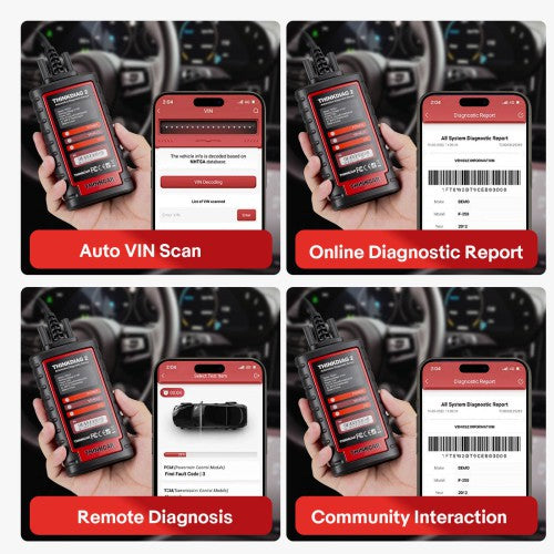 THINKCAR ThinkDiag 2 Thinkdiag2 ALL Software 1 Year Free Update Diagnostic tool Supports CAN FD DoIP, ECU Coding Active Test 15 Reset Function
