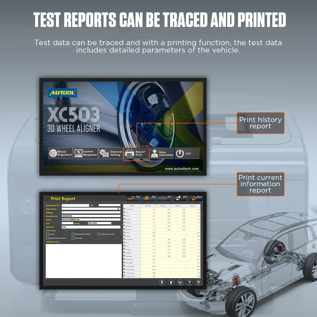 AUTOOL XC503 Tire Alignment Tool