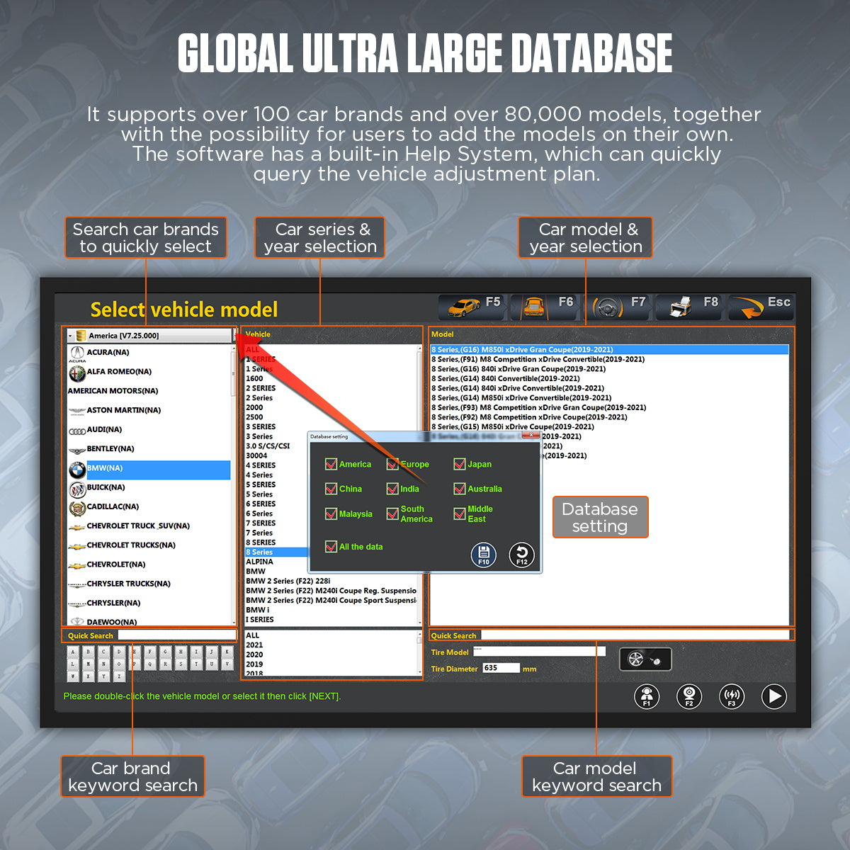 AUTOOL XC503 Tire Alignment Tool