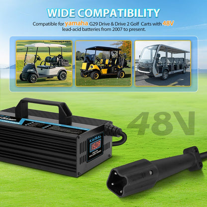 36 Volt Golf Cart Battery Charger for EZGO Yamaha Club Car Golf Carts, 18 Amp 36V Golf Cart Charger 36 Volt EZ GO Club Car Charger, Trickle Charge,5-7 Hours Full Charge,16FT Cord for Lead Acid Battery