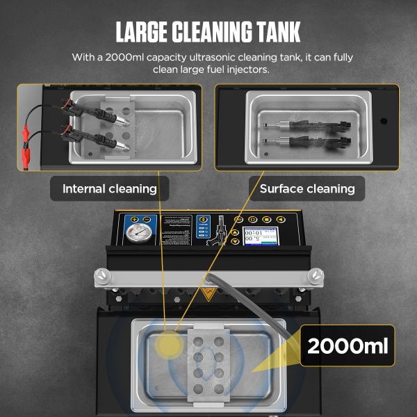 AUTOOL Automotive 6-Cylinder EFI,FSI,GDI Fuel Injector Cleaning Machine