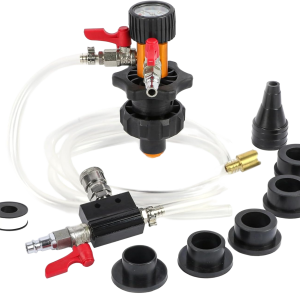 MRCARTOOL Cooling System Vacuum Refill Kit with Pressure Gauge & 5 Adapters