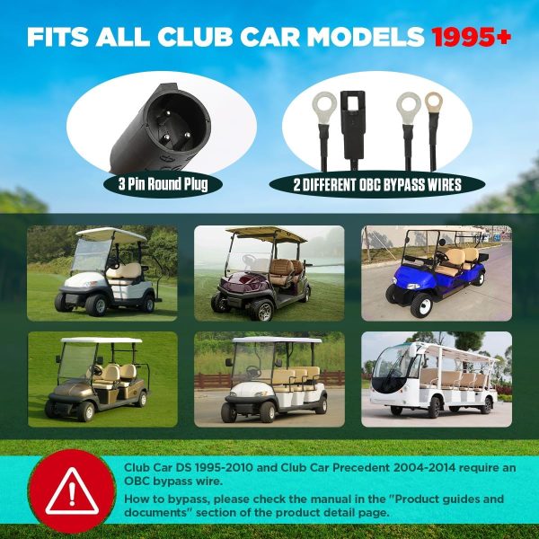 CMTOOL 48V 18A Golf Cart Battery Charger for Club Car