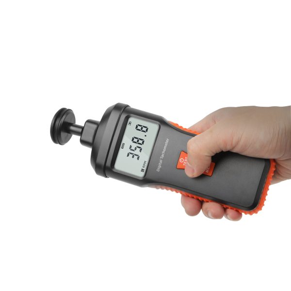 CMTOOL RPM Meter Digital Tachometer, 9.0-99999 RPM Gauge Kit, Handheld Contact and Non Contact Tachometer, High Precision