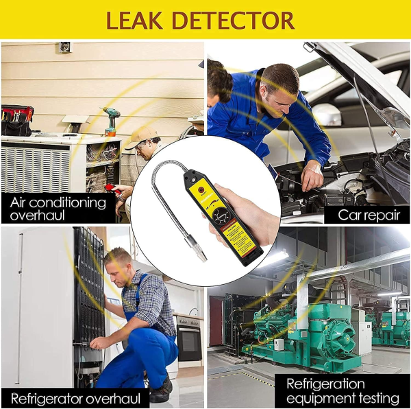 Freon Leak Detector Halogen Gas Sniffer Refrigerant AC Leak Tester R22 R410A R134A R1234YF