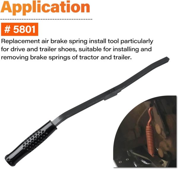 S-Cam Air Brake Spring Tool for Heavy Duty Tractors & Trailers Brake Shoes Semi Truck Brake Spring Tools Replace 5081 Air Brake Spring Tool