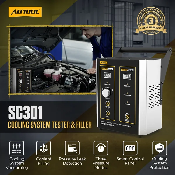 AUTOOL SC301 Cooling System Pressure Tester & Coolant Vacuum Filler