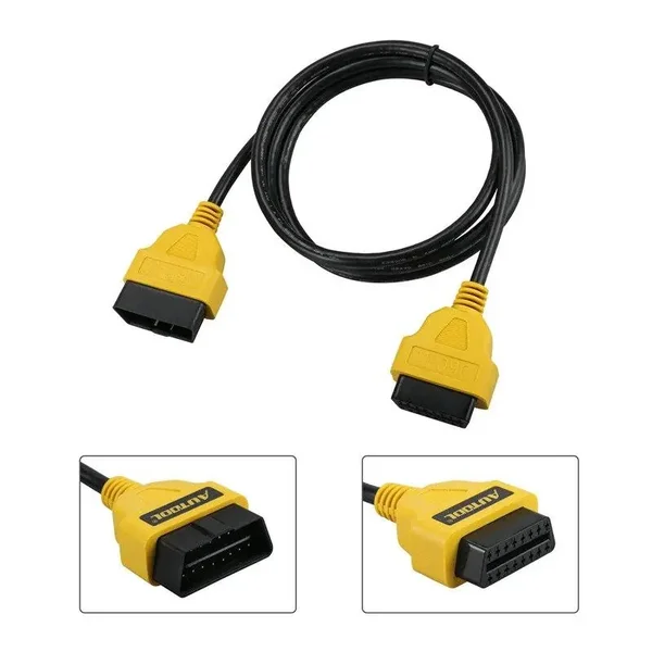 AUTOOL 150cm Two-Pack OBD2 Extension Cable