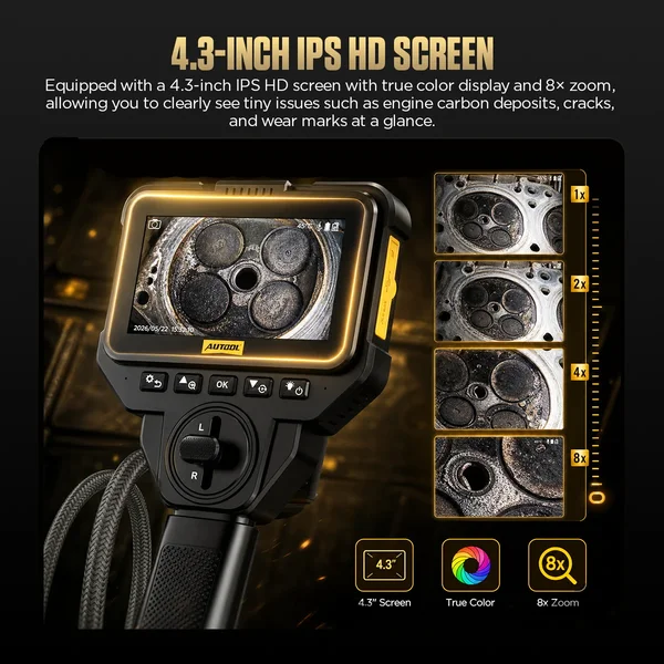 AUTOOL V86 2.8 mm Two-Way Articulating Borescope