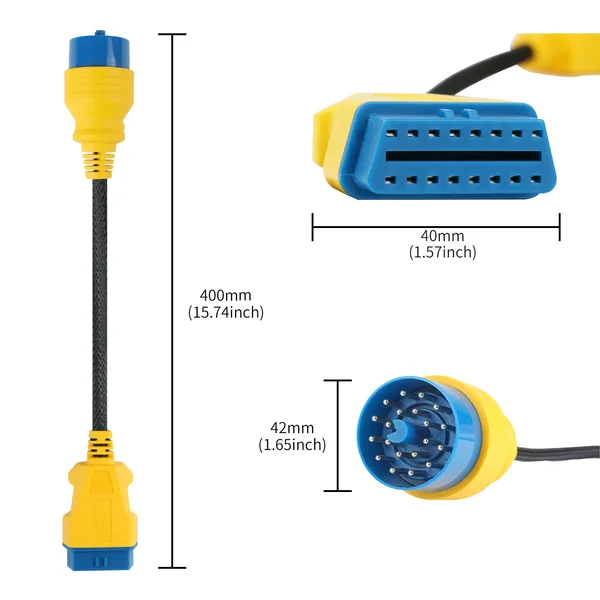 AUTOOL BMW 20-Pin to 16-Pin 40cm OBD2 Adapter Cable