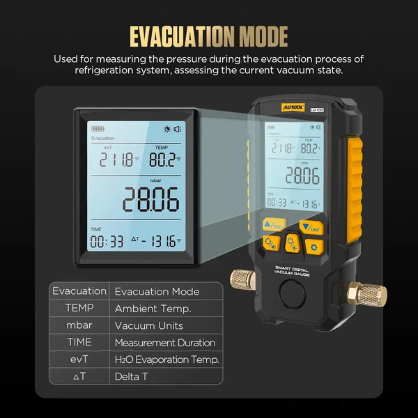 AUTOOL LM100 Digital Vacuum Gauge