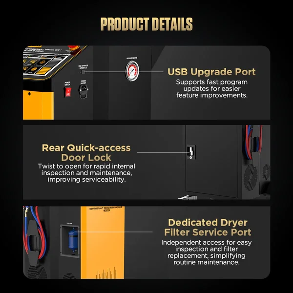 AUTOOL LM806 R134a Recovery, Recharge & A/C Line Flushing Workstation