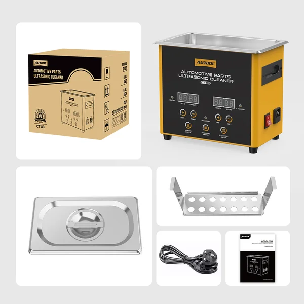 AUTOOL CT83 3 L Dual-Transducer Heated Ultrasonic Parts Cleaner