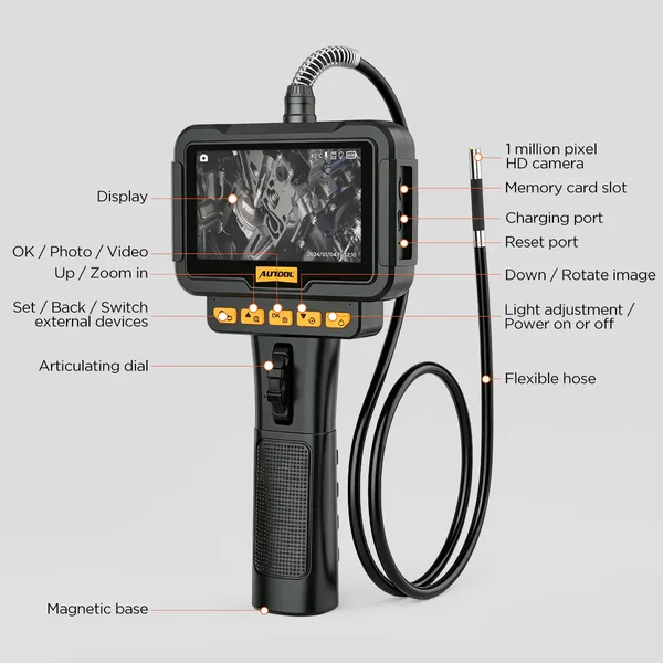AUTOOL SVB305 5.5 mm Two-Way Articulating Automotive Borescope