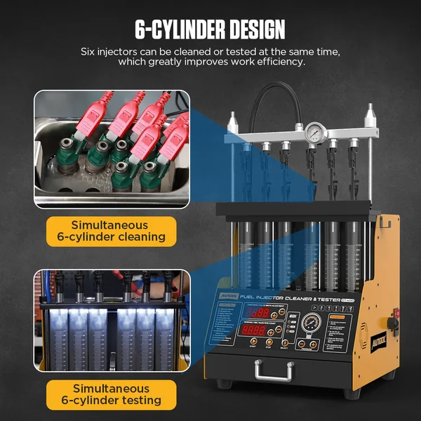AUTOOL CT400 6-Cylinder GDI/EFI/FSI Fuel Injector Cleaner and Tester