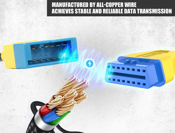 AUTOOL GM 12-Pin to 16-Pin 41cm OBD2 Adapter Cable