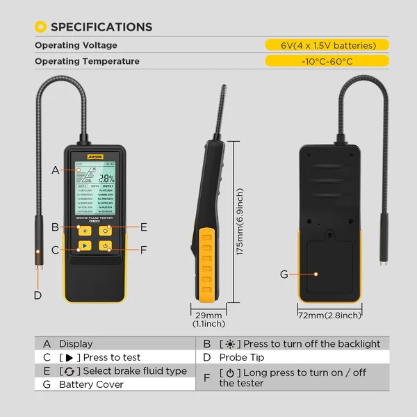 AUTOOL AS502 Brake Fluid Moisture Tester