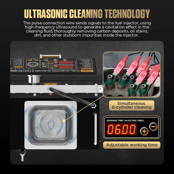 AUTOOL CT450 6-Cylinder Heated GDI/EFI/FSI Fuel Injector Cleaner and Tester