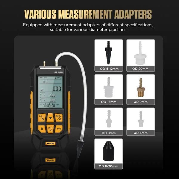 AUTOOL PT520 Dual-Port Differential Pressure Gauge