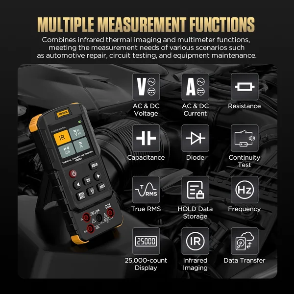 AUTOOL DM208 True RMS Digital Multimeter with Thermal Imaging