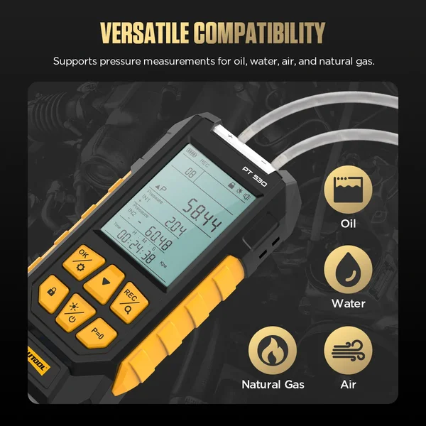 AUTOOL PT530 Dual-Port Pressure & Vacuum Tester
