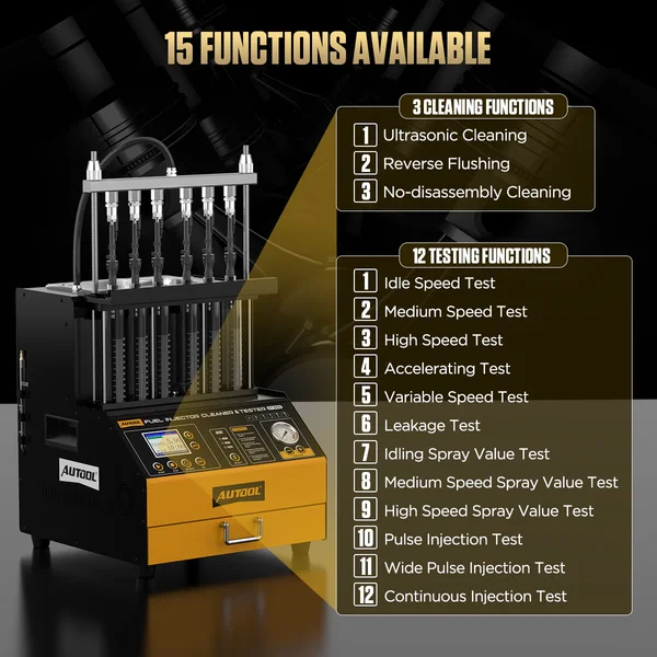 AUTOOL CT500 6-Cylinder GDI/EFI/FSI Fuel Injector Cleaner and Tester
