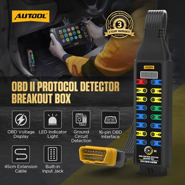 AUTOOL Upgraded OBD2 Breakout Box