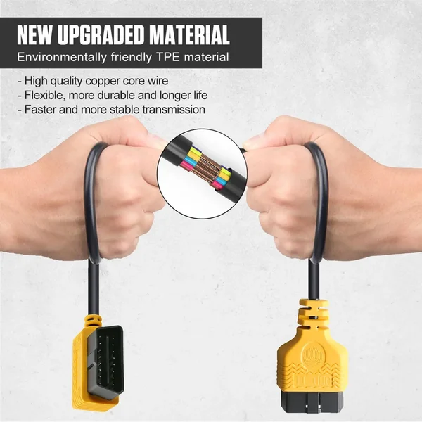 AUTOOL 50cm 1-to-3 Two-Pack OBD2 Splitter Cable
