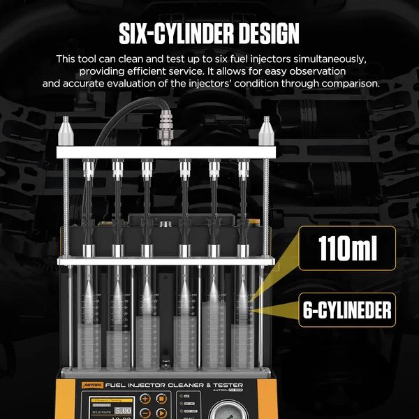 AUTOOL FN606 6-Cylinder GDI/EFI/FSI Fuel Injector Cleaner and Tester