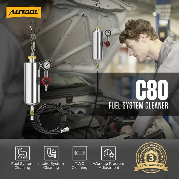 AUTOOL C80 600 mL On-Car Fuel and Intake System Cleaning Tool