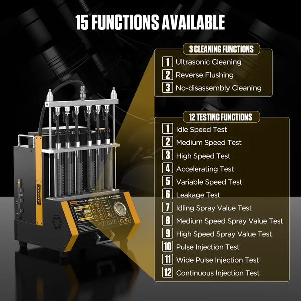 AUTOOL FN606 6-Cylinder GDI/EFI/FSI Fuel Injector Cleaner and Tester