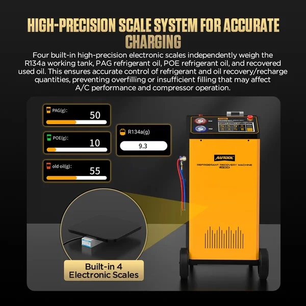 AUTOOL LM806 R134a Recovery, Recharge & A/C Line Flushing Workstation