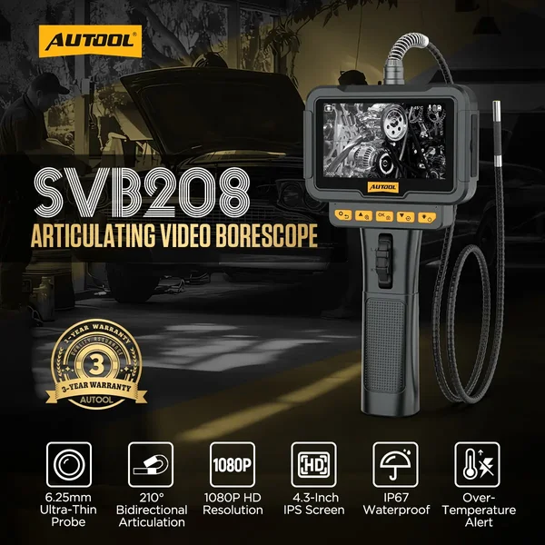 AUTOOL SVB208 Two-Way Articulating Automotive Borescope