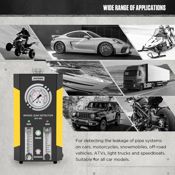 AUTOOL SDT206 Dual-Pump Automotive Smoke Machine