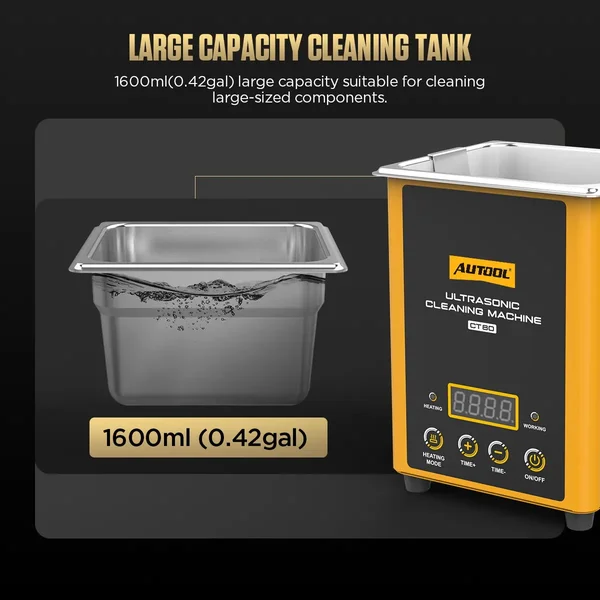 AUTOOL CT80 1.6 L Heated Ultrasonic Parts Cleaner