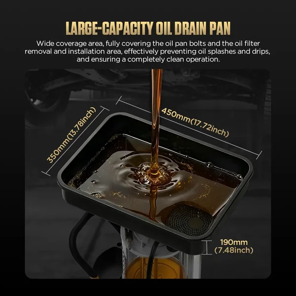 AUTOOL OD720 70 L Pneumatic Oil Extractor and Drainer with 10 L Measuring Cup