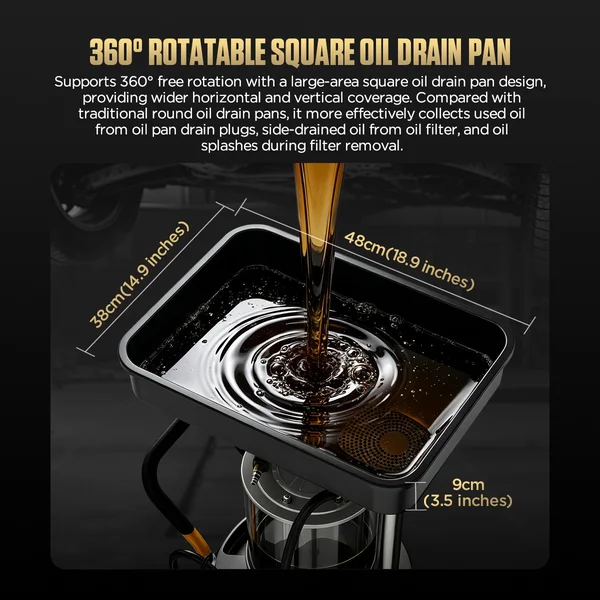 AUTOOL OD750 100 L Pneumatic Oil Extractor and Drainer with 12 L Sight Cup