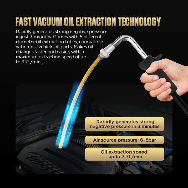 AUTOOL OD720 70 L Pneumatic Oil Extractor and Drainer with 10 L Measuring Cup
