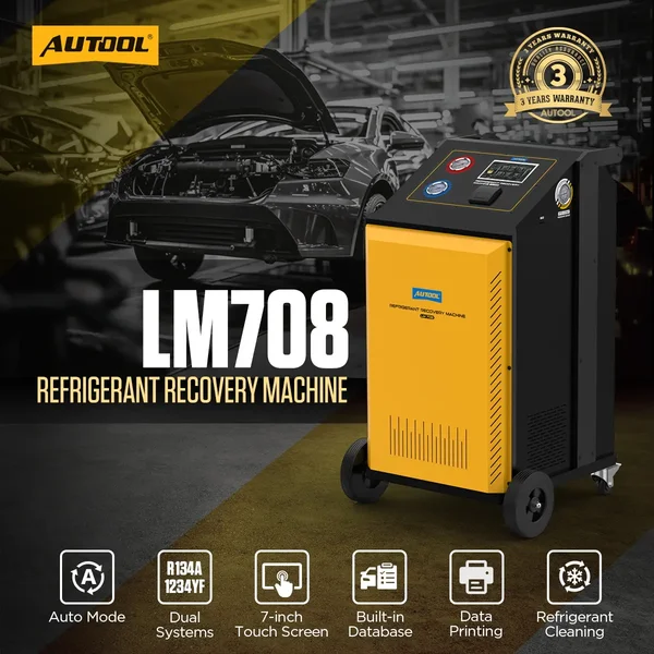 AUTOOL LM708 R134a & R1234yf Recovery and Recharge Machine