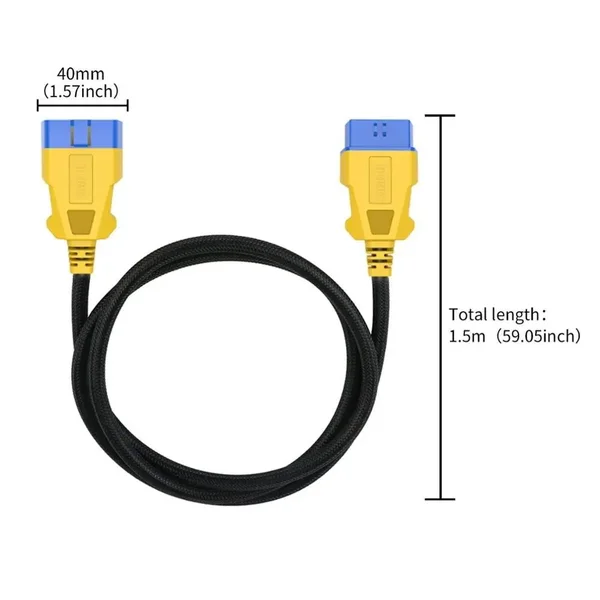AUTOOL 150cm Braided OBD2 Extension Cable